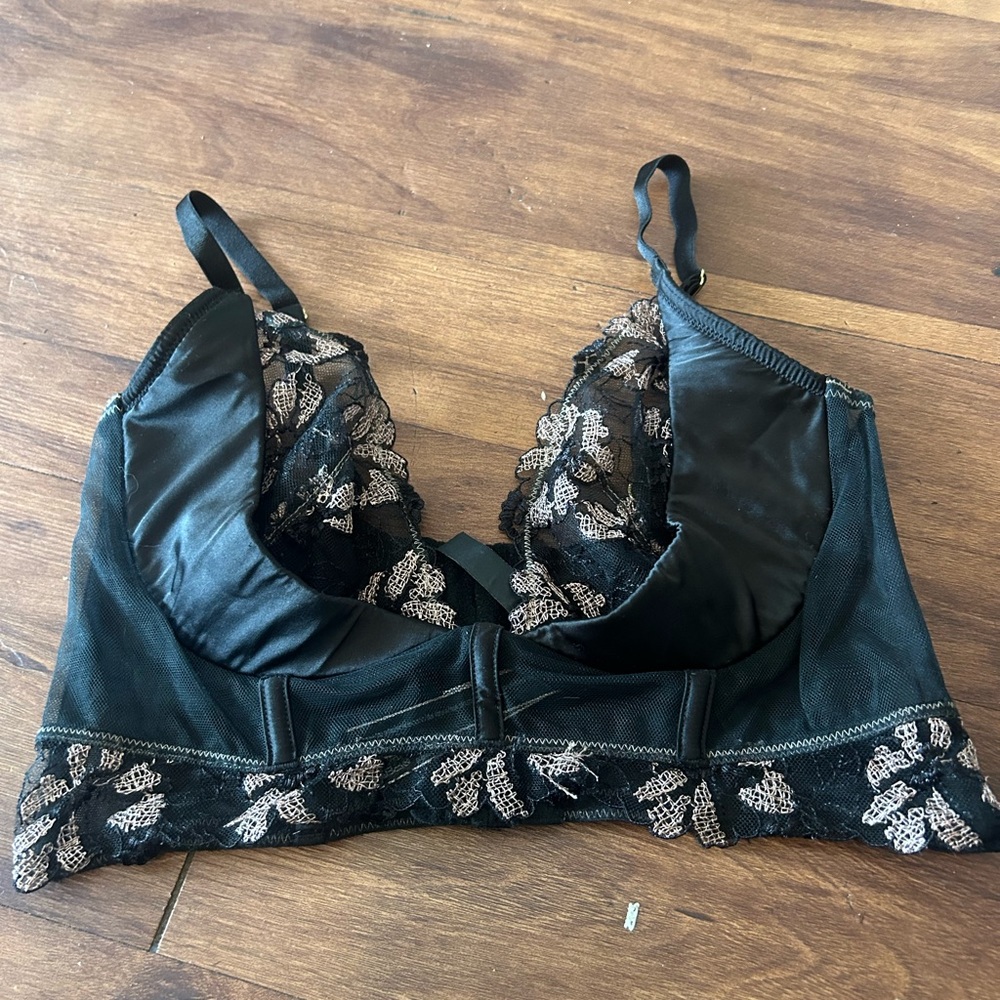 Victoria's Secret Black Lace Bra with Adjustable Straps